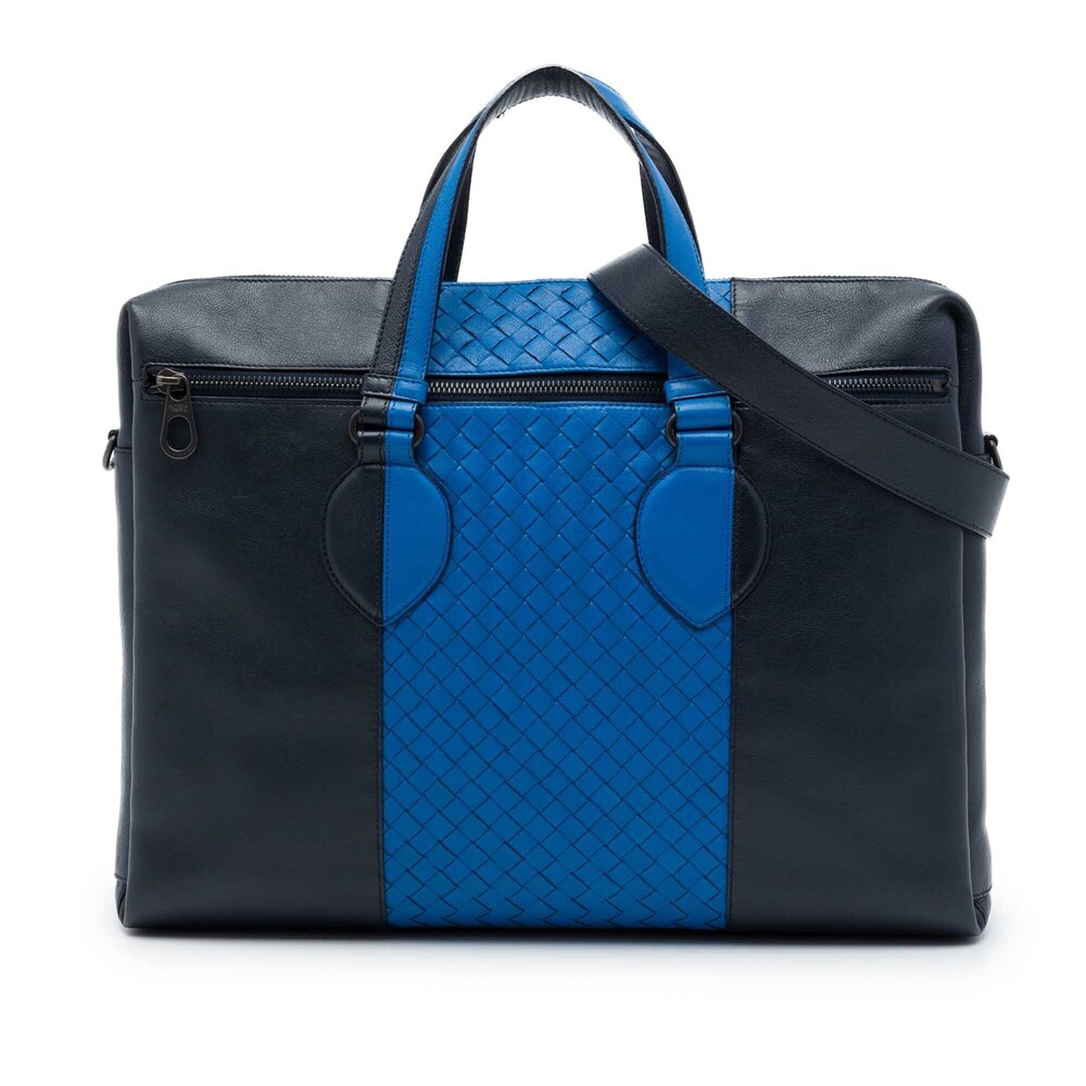Pre-Loved Bottega Veneta Bicolor Nappa Intrecciato Briefcase